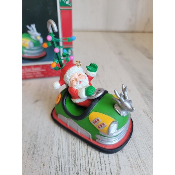 Enesco bumper car Santa traveling series vintage ornament Xmas - Picture 6 of 8